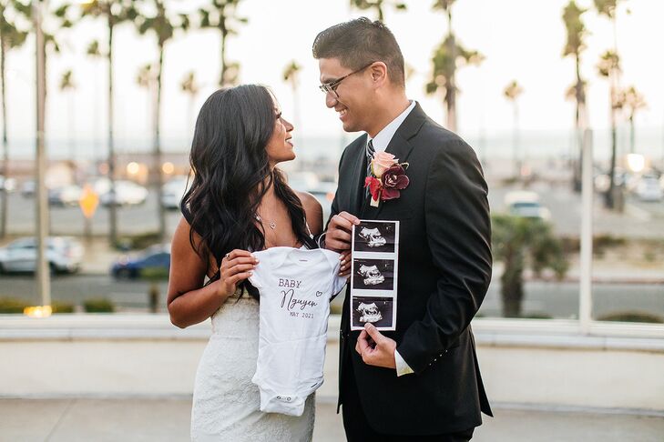 Karen and Ly tied the knot with a beachfront microwedding in Laguna Beach, <a href="https://www.theknot.com/content/california-wedding-planning-tips" 