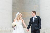 Jenna Miller (27 and an executive assistant) and Jay Heller (28 and a CPA) based their entire wedding theme on the look of their elegant reception spa