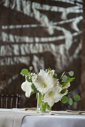 Eucalyptus and Lily Centerpieces