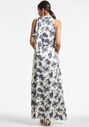 Sachin & Babi Kayla Gown - Ivory & Navy Peony Bridesmaid Dress - thumbnail - 3