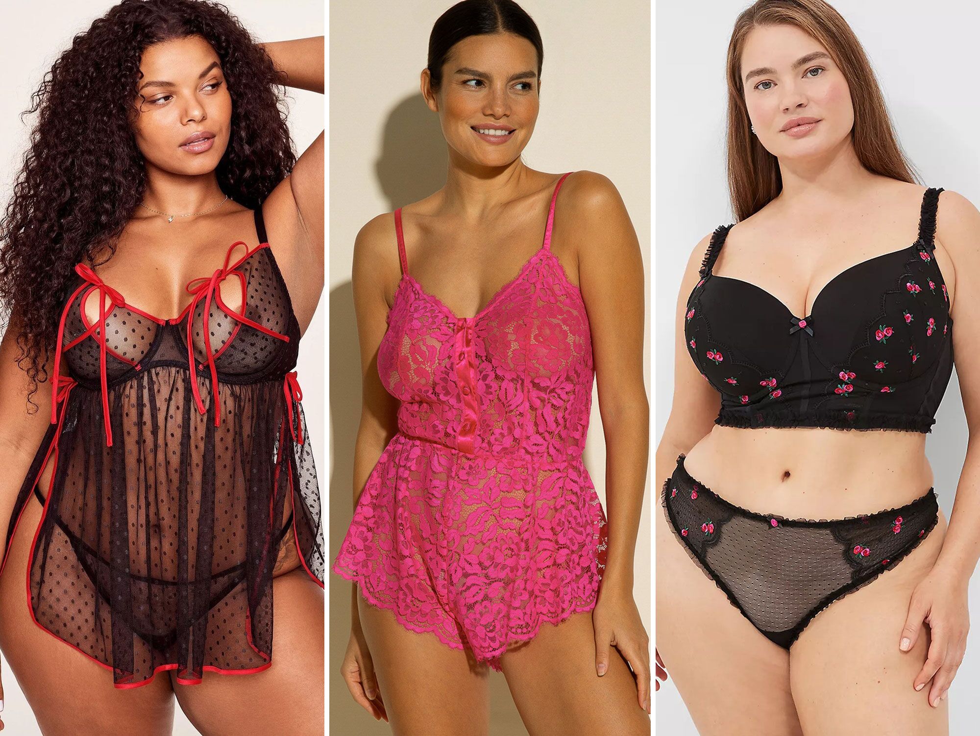 sexy lingerie next day Plus Size Lace Sling Crotchless Lingerie Set Sexy... From Strawberry22,  $7.71