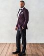 The Black Tux Plum Shawl Jacket Tuxedo Purple Tuxedo - thumbnail - 6