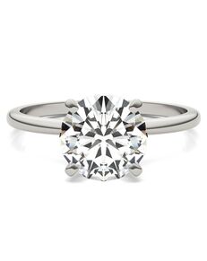 Forever One Moissanite Classic Round Cut Engagement Ring