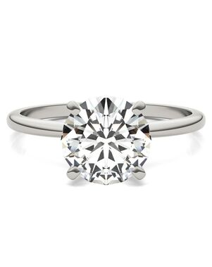 Forever One Moissanite Classic Round Cut Engagement Ring