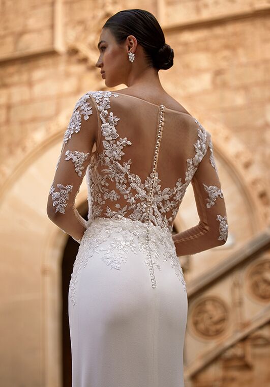 Moonlight Tango T126 Mermaid and Trumpet Wedding Dress - 3