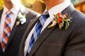 Orange Tulip Boutonniere