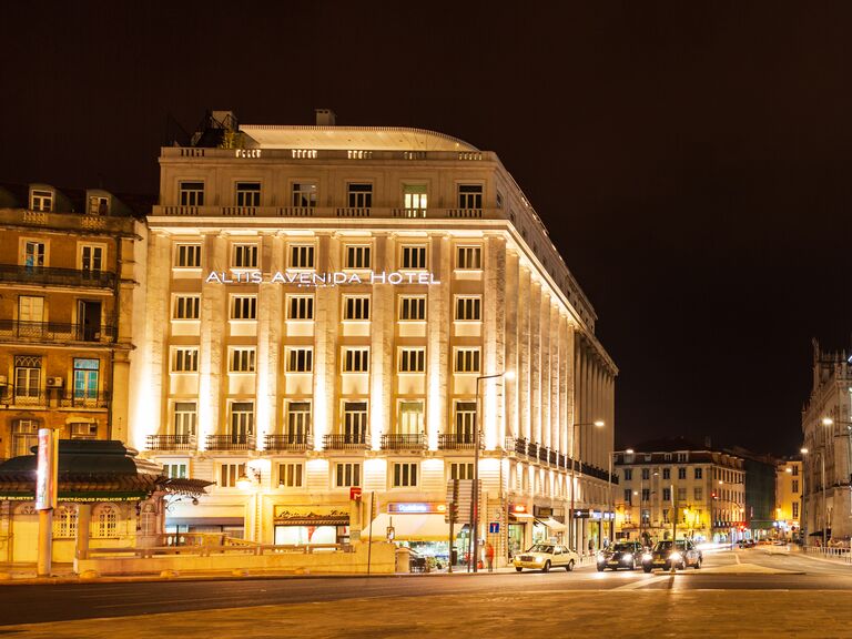 Altis Avenida Hotel at Placa dos Restauradores Square in Lisbon, Portugal