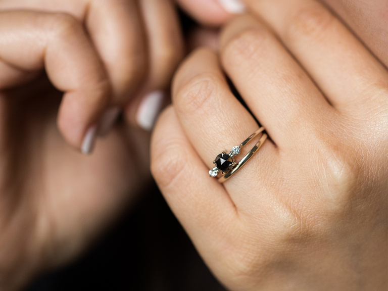 unique engagement rings black diamonds