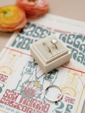 Engagement and Wedding Rings From Tiffany on Retro Invitation Suite