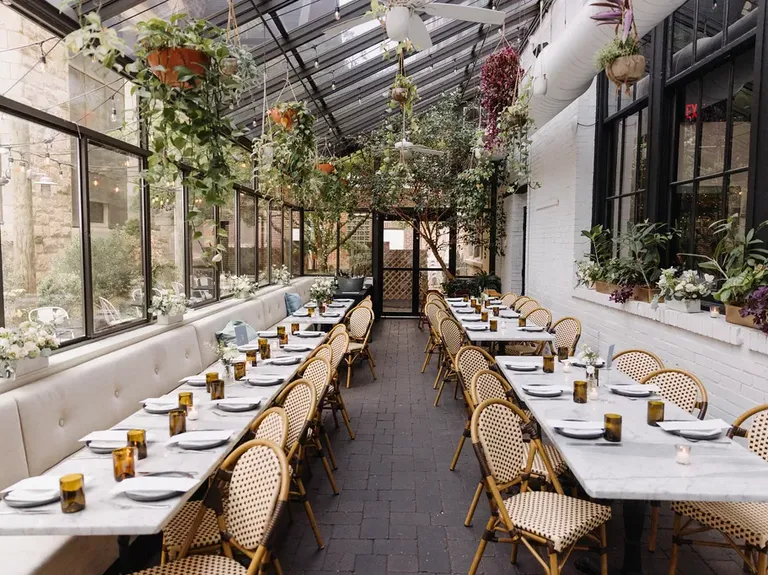 Reception space at Osteria wedding venue in Philadelphia