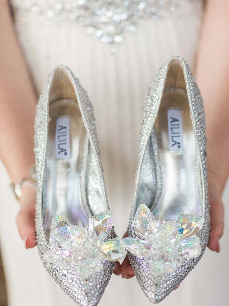 Cinderella-inspired wedding slippers