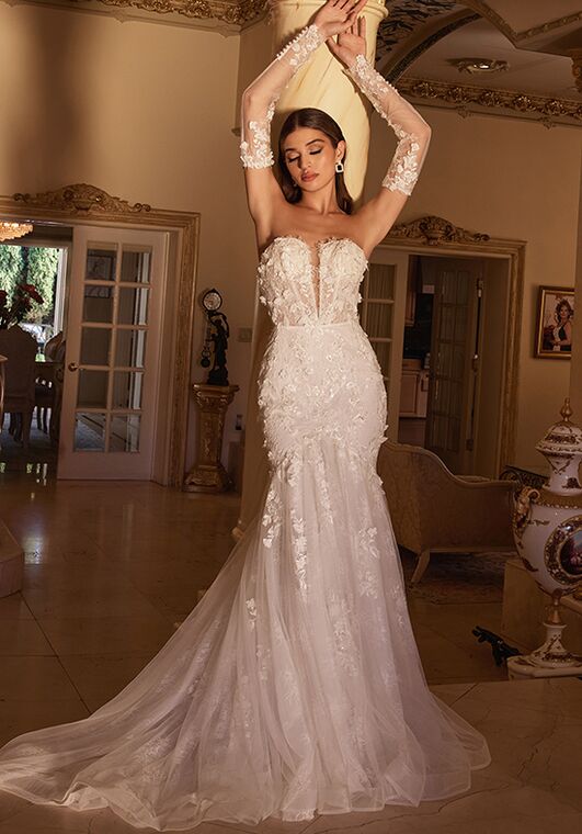 Ladivine CD977W Mermaid and Trumpet Wedding Dress - 4