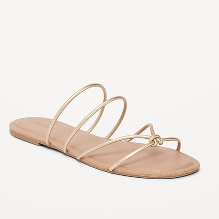 Gold strappy knotted sandals from Old Navy