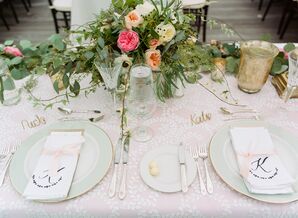 Blush Dining Table with Custom Menus