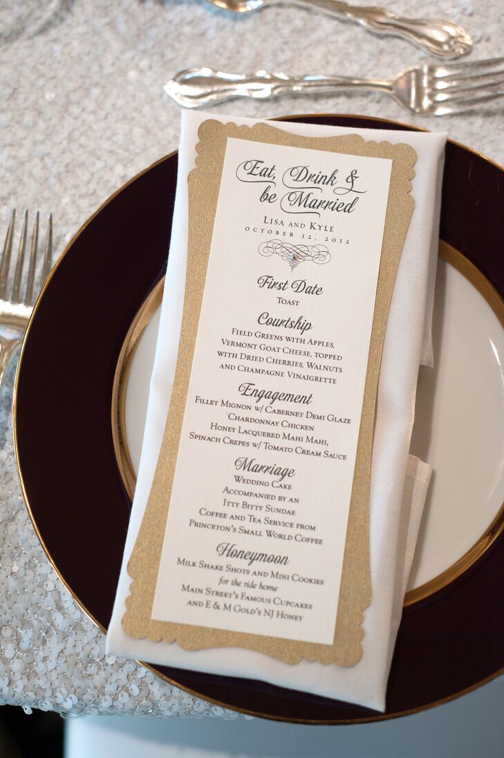 Romantically Themed Dinner Menu