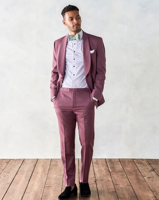 The Black Tux Rose Shawl Collar Tuxedo Pink Tuxedo - 6