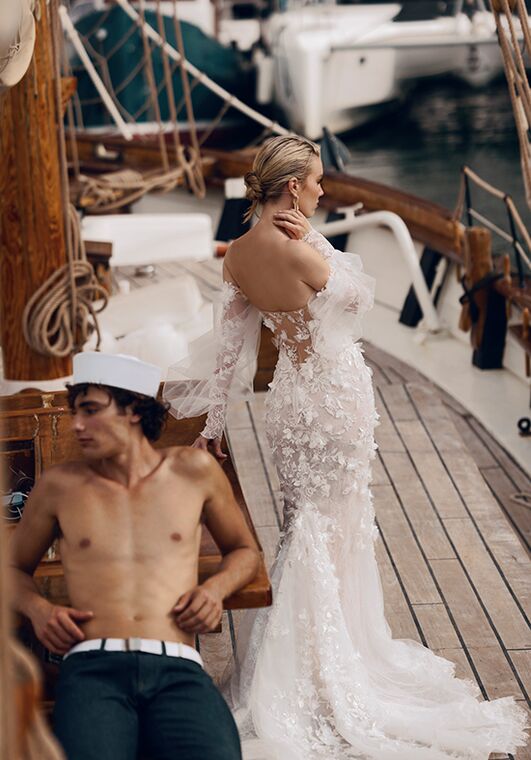 Amalfi Passion collection by Ricca Sposa Febiana 24-014 Fit-and-Flare Wedding Dress - 3
