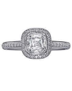 Christopher Designs Elegant Cushion Cut Engagement Ring