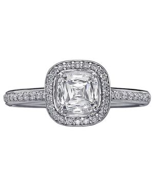Christopher Designs Elegant Cushion Cut Engagement Ring