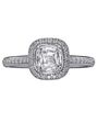 Christopher Designs Elegant Cushion Cut Engagement Ring - thumbnail - 1