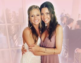 Bride childhood friend wedding bridesmaid
