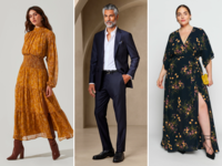 Three fall wedding outfits