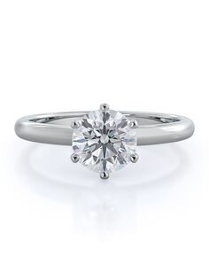 With Clarity Classic Round Cut Engagement Ring