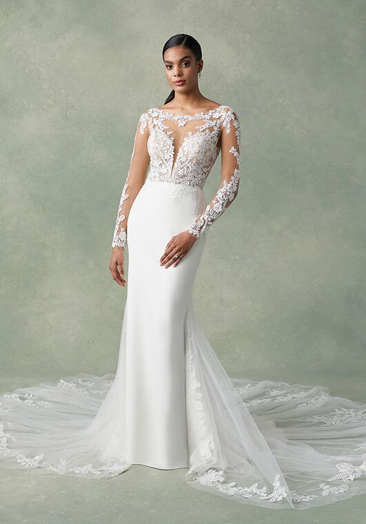 Justin Alexander Forrest Fit-and-Flare Wedding Dress - 4