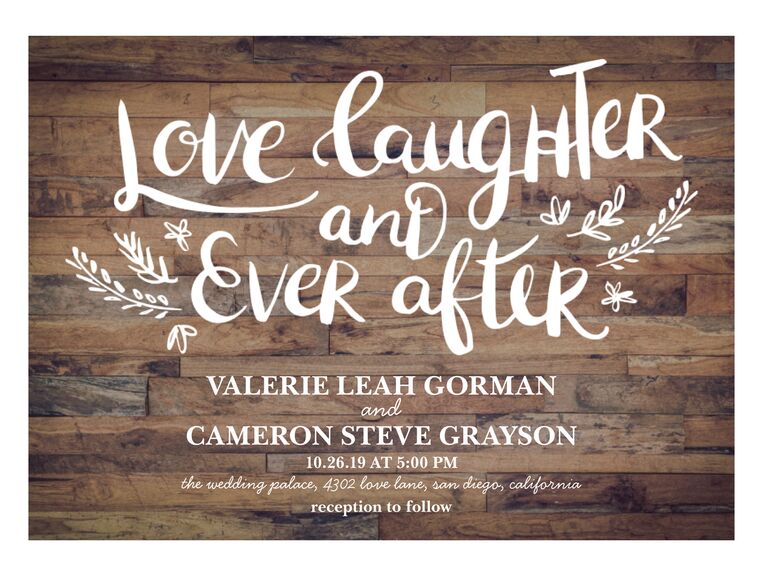 Barn country wedding invitation