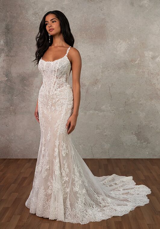 Essense of Australia D4437 Fit-and-Flare Wedding Dress - 5