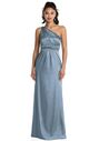 Dessy Group One-Shoulder Draped Satin Maxi Dress - TH063 One Shoulder Bridesmaid Dress - thumbnail - 1
