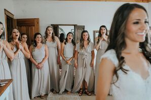 Bridesmaids Reacting to First Look at Bride