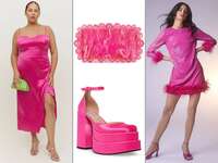 Barbiecore pink bridal outfits and acessories 