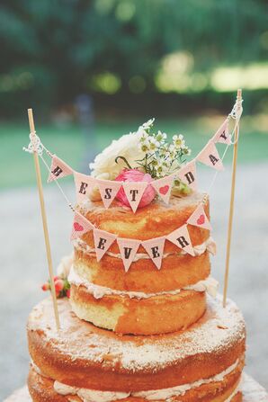 Naked Cake with Best Day Ever Cake Topper
