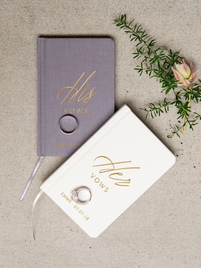 His and Her vow books, Mr. and Mrs. gifts for newlyweds or engaged couples. 
