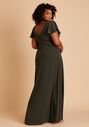 Birdy Grey Hannah Dress in Crepe Olive V-Neck Bridesmaid Dress - thumbnail - 5