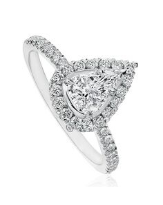 Christopher Designs Classic Pear Cut Engagement Ring