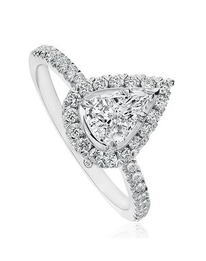 Christopher Designs Classic Pear Cut Engagement Ring