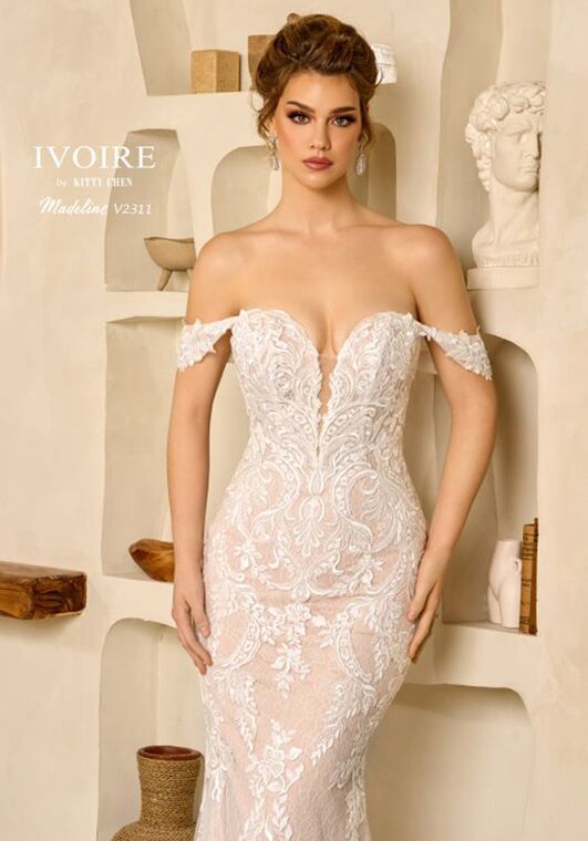 IVOIRE by KITTY CHEN MADELINE, V2311 Fit-and-Flare Wedding Dress - 4