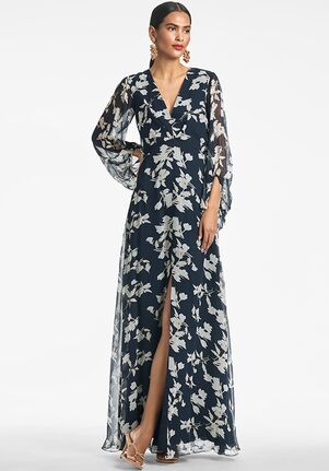 Sachin & Babi Jenny Gown - Navy Venetia Petal Blue Mother Of The Bride Dress