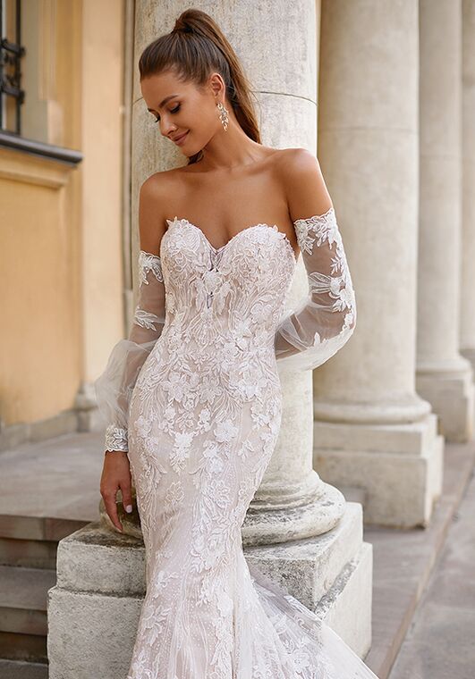 Moonlight Couture H1490 Mermaid Wedding Dress - 2