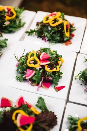 Modern and Colorful Salads at Reception