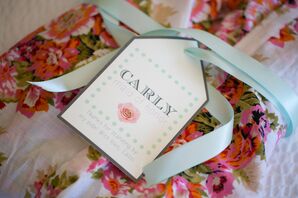 Bridesmaid Gift Tag With Mint Border
