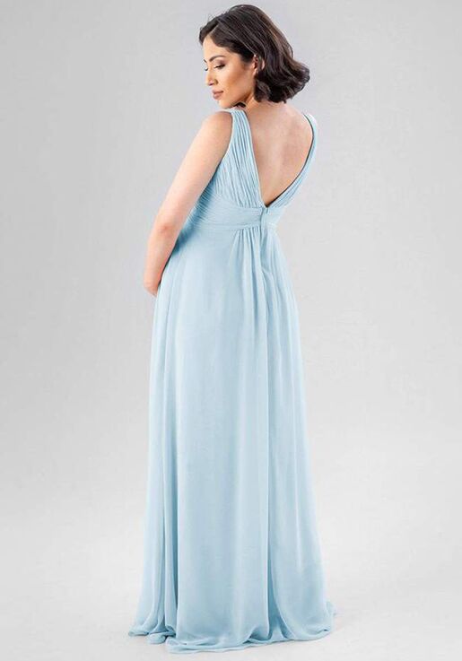 Kennedy Blue Paisley V-Neck Bridesmaid Dress - 2