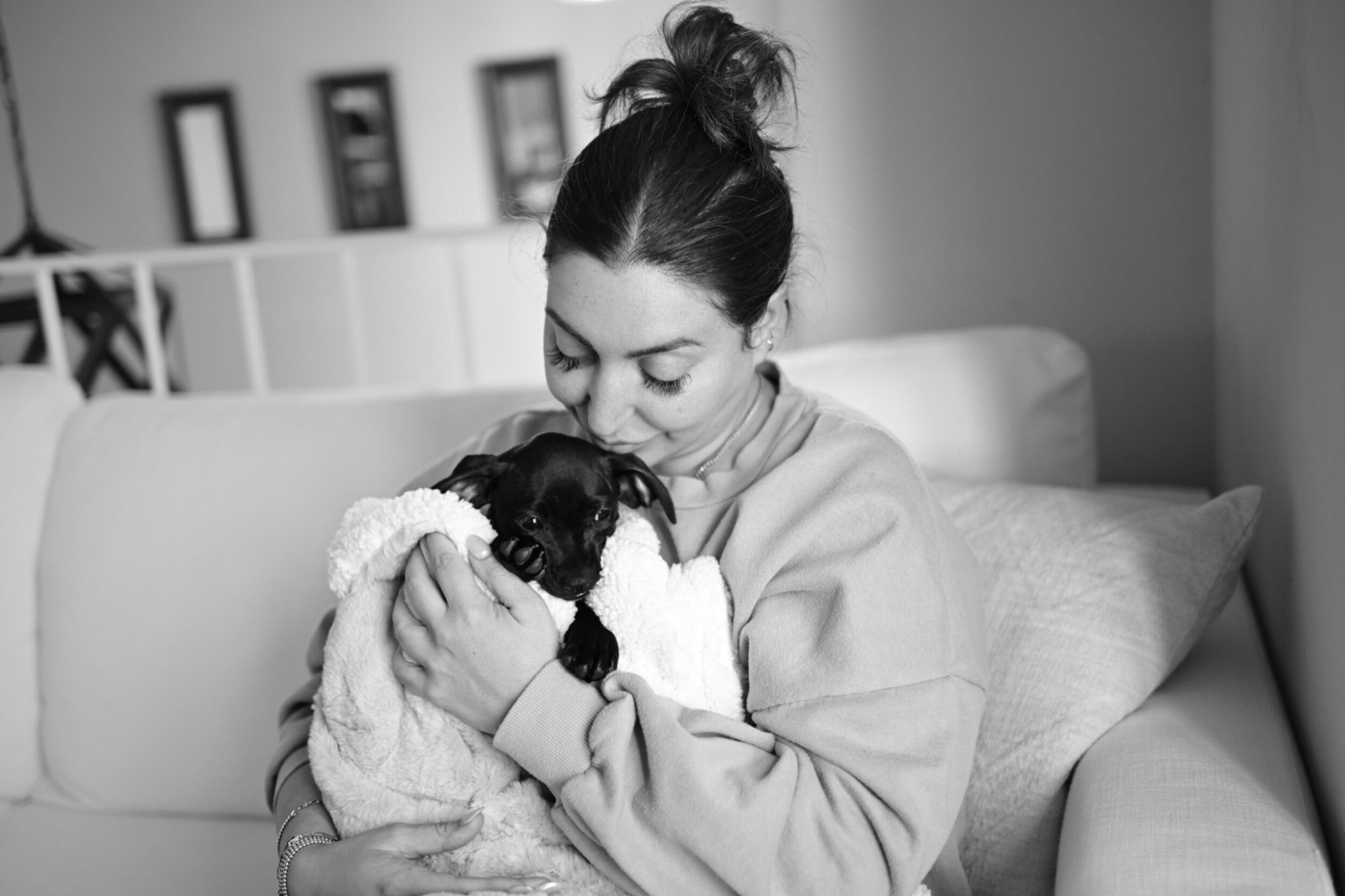 The day we brought Noir home... and happily handed over control of the household.