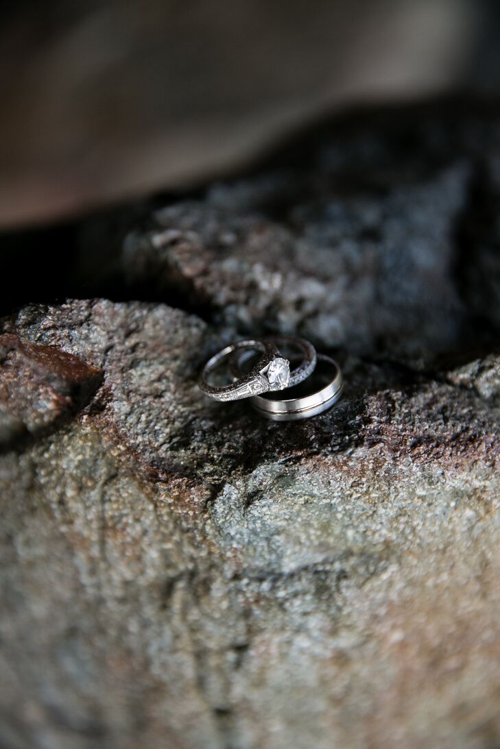 Kim and Jeff had their rings custom made in New York City.