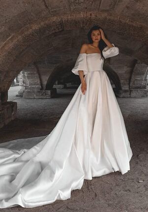 Olivia Bottega Mikado Wedding Dress Rosana with Detachable Train Ball Gown Wedding Dress