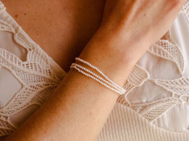 Pearl strand bracelets maid of honor gift