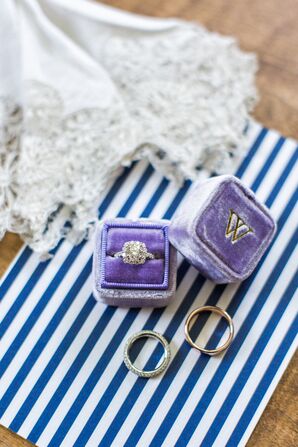 Purple Velvet Ring Box
