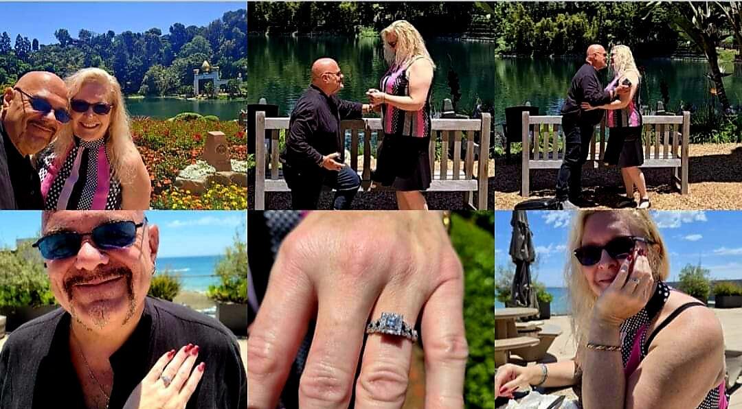 We're engaged! Eric proposed on the 40th anniversary of our first kiss ❤️
